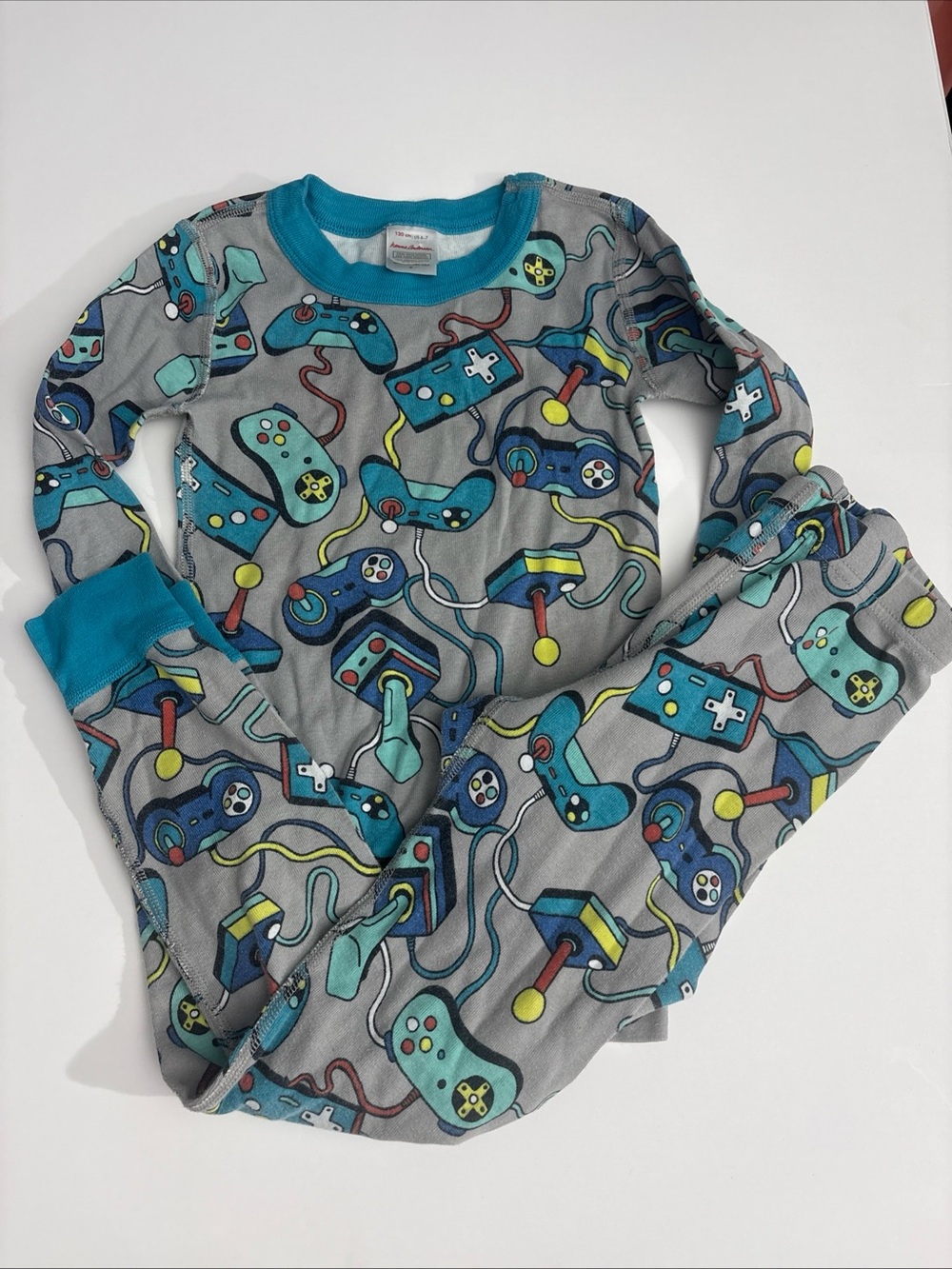 Hanna Andersson Organic Cotton Pajamas Video Game Controllers Sz 120 CM US 6-7